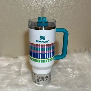 New Stanley Summer Plaid 40 oz Stainless Steel H2.0 FlowState Quencher Tumbler